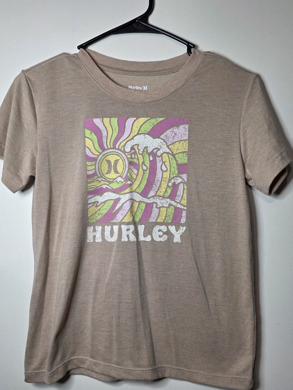 Hurley Kids' Beige Graphic Surf T-Shirt